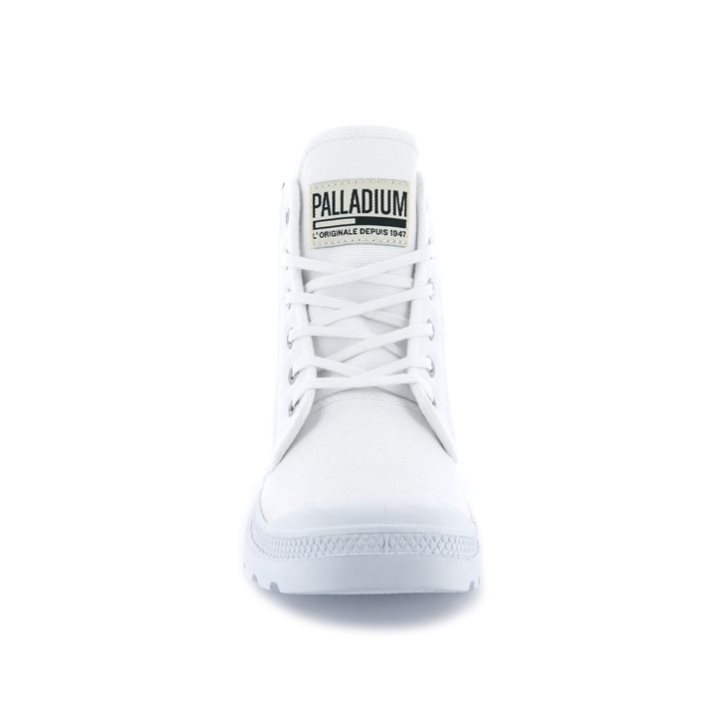 Palladium Pampa Hi Originale High Tops Women's Sneakers White | UK A026-FME